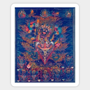 Guru Dragpur, Guru Rinpoche Padmasambhava, Buddhist Tibet 18th Century Sticker